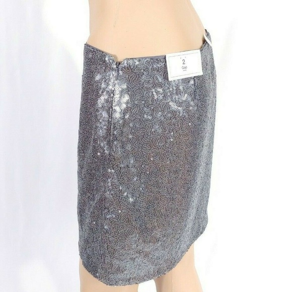 NWT GAP Silver Sequin Mini Skirt - Picture 4 of 5